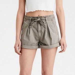 American Eagle High Waisted Paperbag Shorts